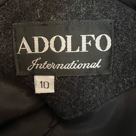 Vintage  80s Adolfo Fringe Wool Blazer Western Statement Jacket Sz 10 - Picture 3 of 3